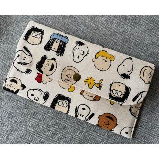 スヌーピー(SNOOPY)のハンドメイド　マスクケース　スヌーピー　フェイス(ポーチ)