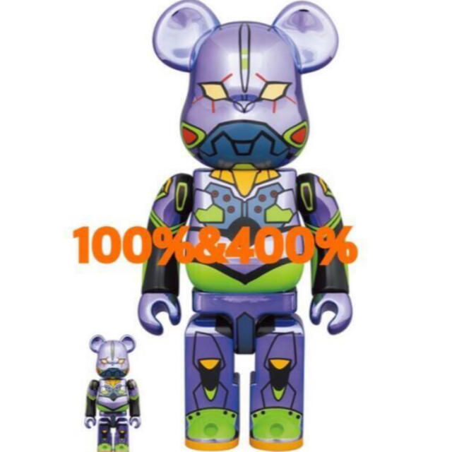 BE@RBRICK エヴァンゲリオン初号機 CHROME 100% 400%エヴァンゲリオン