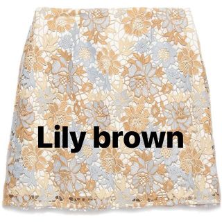 リリーブラウン(Lily Brown)の引越しセール❣️リリーブラウン 配色レースタイトスカート (ミニスカート)