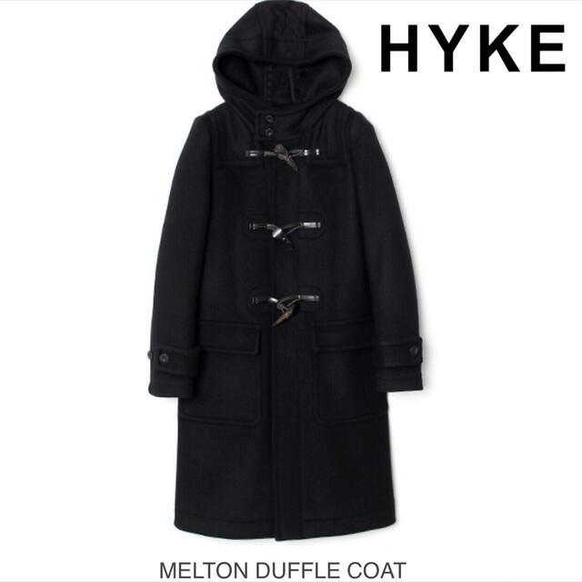 HYKEハイク MELTON DUFFLE COAT ダッフルコート size2HYKE表記サイズ