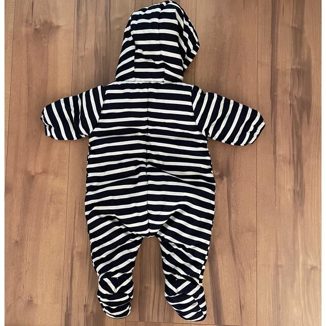 PETIT BATEAU(プチバトー)のプチバトー　カバーオール　ボーダー キッズ/ベビー/マタニティのベビー服(~85cm)(カバーオール)の商品写真