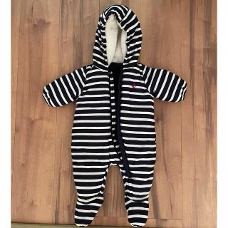 プチバトー(PETIT BATEAU)のプチバトー　カバーオール　ボーダー(カバーオール)