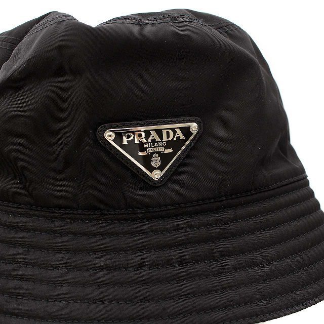 PRADA - プラダ 2020年製 帽子 バケットハット 三角プレート ナイロン