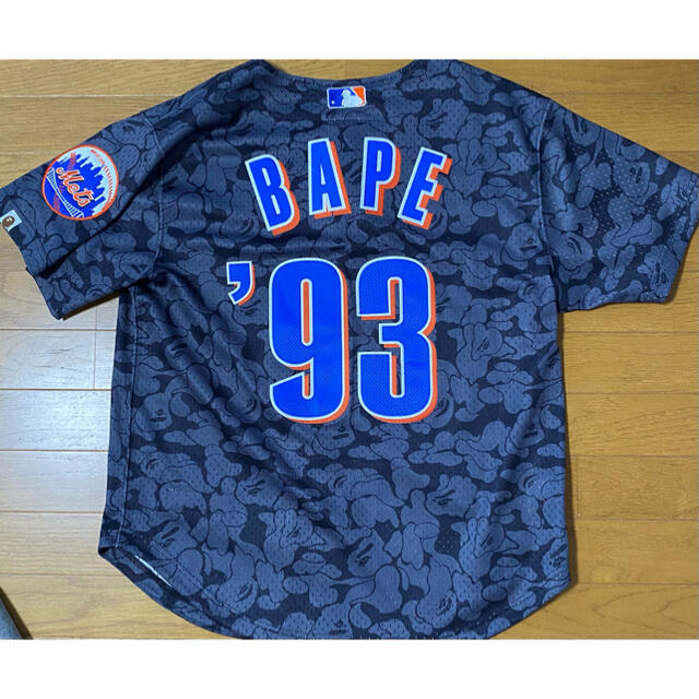 BAPE NEWYORK METS JERSEY ベースボールシャツ 72h限定 1,700円引き