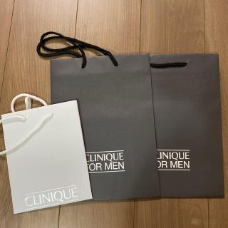 クリニーク(CLINIQUE)の【中古】CLINIQUE 、CLINIQUE for menショッパー(ショップ袋)