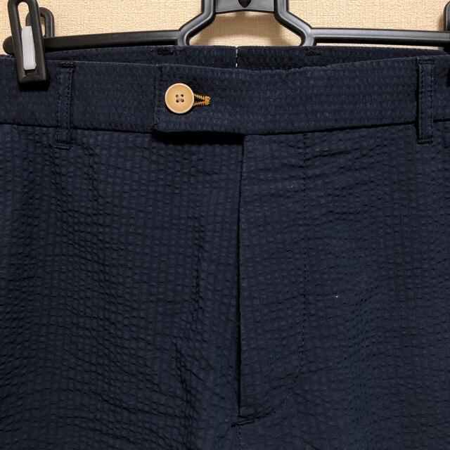 ZARA(ザラ)のハーフパンツ ショートパンツ メンズ　Lサイズ　ネイビー メンズのパンツ(ショートパンツ)の商品写真