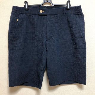 ザラ(ZARA)のハーフパンツ ショートパンツ メンズ　Lサイズ　ネイビー(ショートパンツ)