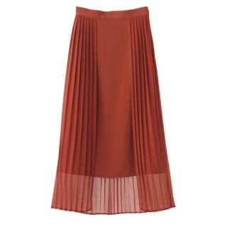 エモダ(EMODA)のCLANE PLEATS LAYERD SKIRT(ひざ丈スカート)