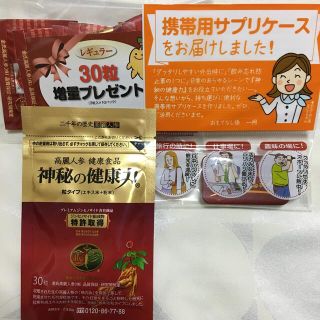 値下げしました！高麗人参　神秘の健康力　30粒＋30粒＋サプリケース(その他)