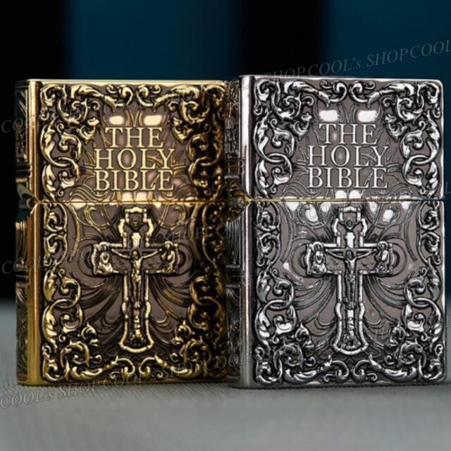 聖書 デザイン フルメタルジャケット オイルライター ZORRO 金 zippo