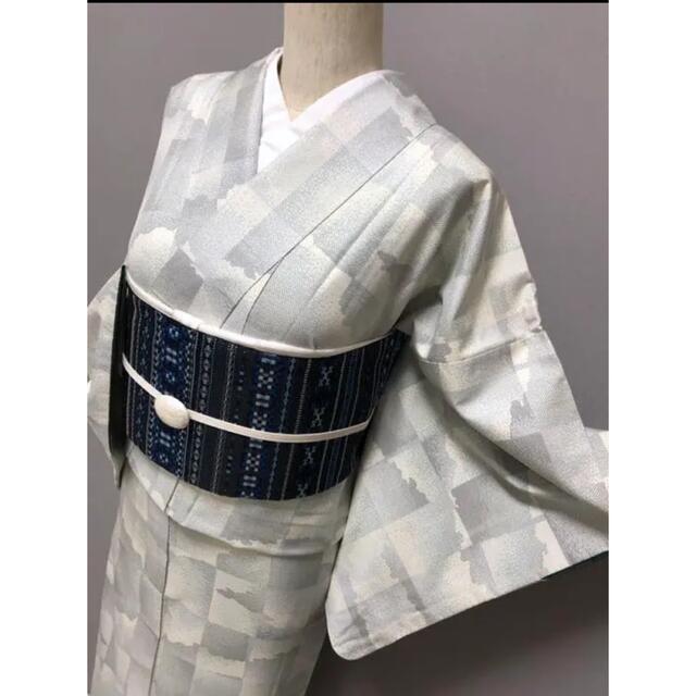 本場大島紬❣️【白薩摩大島⭐️カタス式】ホワイト 白 白大島