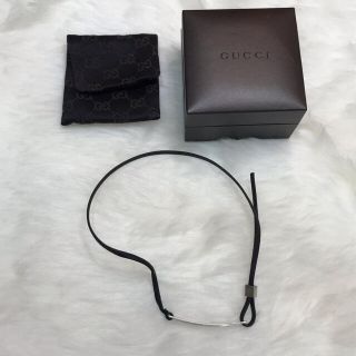 グッチ(Gucci)のRR093 GUCCI グッチ　ロゴプレート　チョーカー　40cm  (ネックレス)