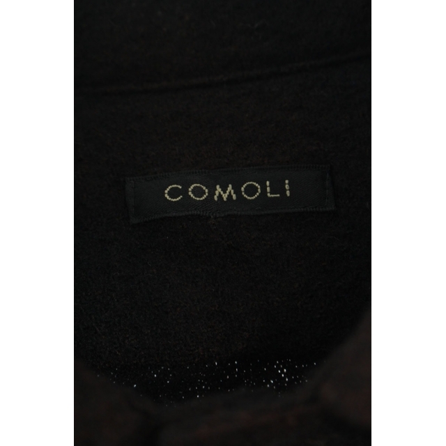 COMOLI(コモリ)のコモリ ウールチェックオープンカラー長袖シャツ 1 メンズのトップス(シャツ)の商品写真