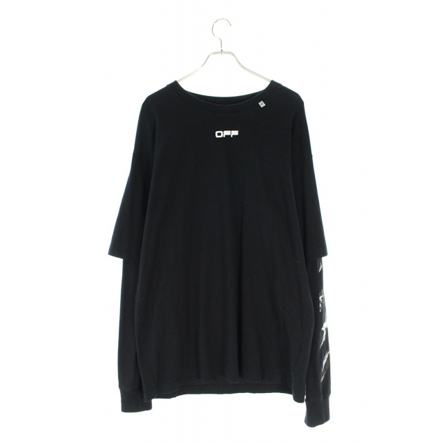 OFF-WHITE(オフホワイト)のオフホワイト レイヤードバックプリント長袖カットソー L メンズのトップス(Tシャツ/カットソー(七分/長袖))の商品写真