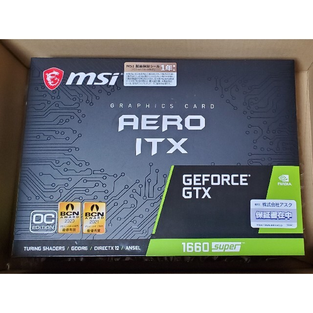 スマホ/家電/カメラMSI GeForce GTX1660 SUPER 新品