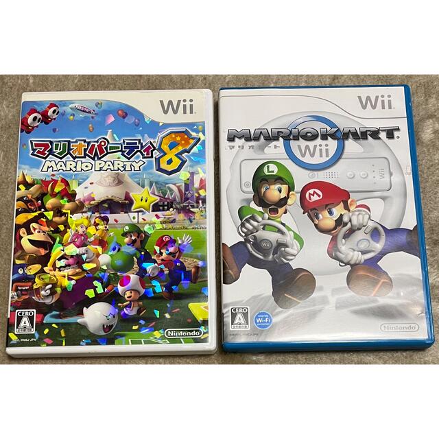 Wii(ウィー)のマリオパーティ8 Wii &マリオカートWii 2つセット エンタメ/ホビーのゲームソフト/ゲーム機本体(その他)の商品写真