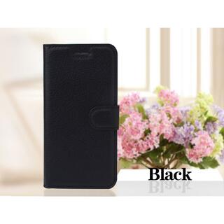 iPhone8 7手帳型ケース レザー 液晶フィルム カード入れ　ブラック(iPhoneケース)
