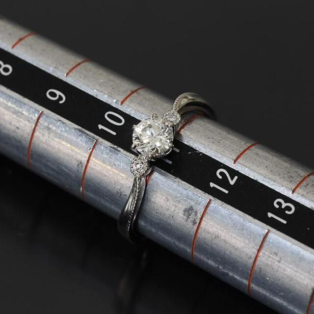 0.43ct ダイヤ リング 脇石0.03ct 11号 pt900 D8573 レディースのアクセサリー(リング(指輪))の商品写真