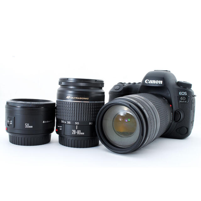 Canon - キヤノン Canon EOS 6D mark II標準&望遠&単焦点レンズセット