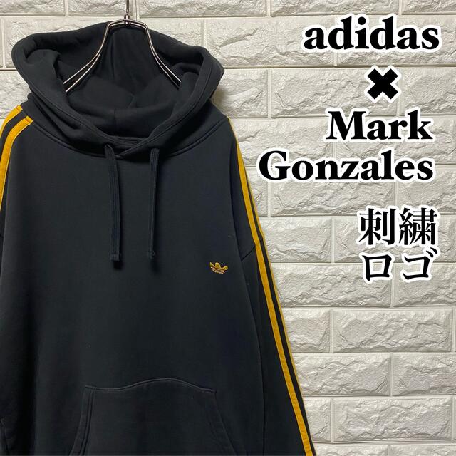 adidas× Mark Gonzales】プルオーバーパーカー 刺繍ロゴ