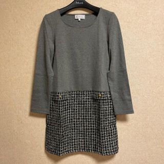 ロペピクニック(Rope' Picnic)の【hal様専用】グレーx黒地チェック ワンピース & シフォンスカート ブラウン(ひざ丈スカート)