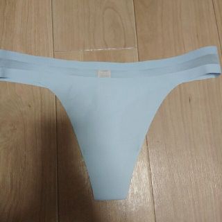 水色シームレスＴバックパンティ(ショーツ)