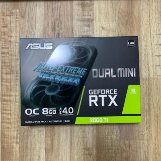 エイスース(ASUS)の【新品未開封】ASUS DUAL-RTX3060TI-O8G-MINI-V2 (PCパーツ)