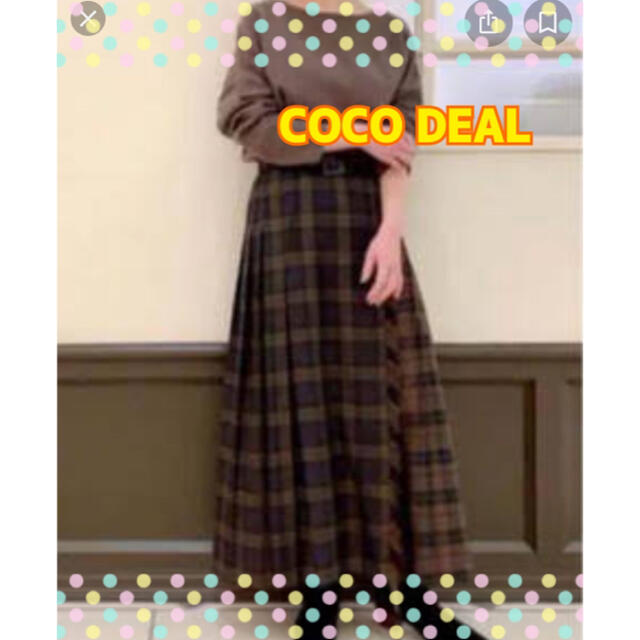 COCO DEAL(ココディール)のCOCO DEAL★ チェックMIXプリーツラップスカート レディースのスカート(ロングスカート)の商品写真