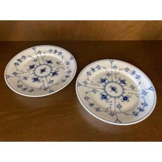 ロイヤルコペンハーゲン(ROYAL COPENHAGEN)のロイヤルコペンハーゲン ブルーフルーテッド プレート　19センチ　2枚(食器)