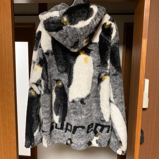 supreme penguins hooded fleece jacket