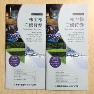 東急不動産_株主優待券_2冊（100株分)_2022/8/31迄(宿泊券)
