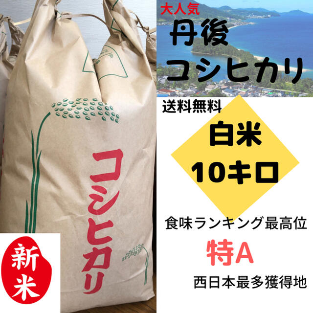 新米！特価!!【特別栽培米】　京都丹後コシヒカリ10kg（3年産）