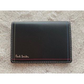 ポールスミス(Paul Smith)の【新品未使用】Paul Smith ポールスミス パスケース ダブルステッチ 黒(名刺入れ/定期入れ)