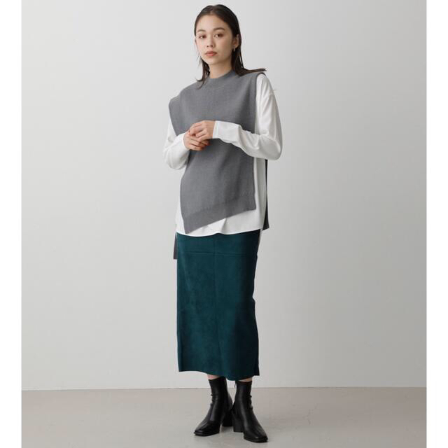 ASYMMETRY VEST KNIT SET/アシンメトリーベストニットセット