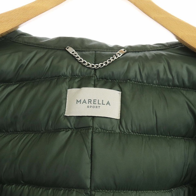 マレーラ ダウンジャケット アウター フード ファー 42 XL カーキ レディースのジャケット/アウター(ダウンジャケット)の商品写真