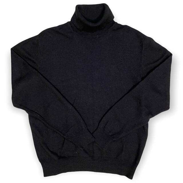 高級 GUCCI タートルネック ニット シルク カシミヤ 混紡 ブラック L
