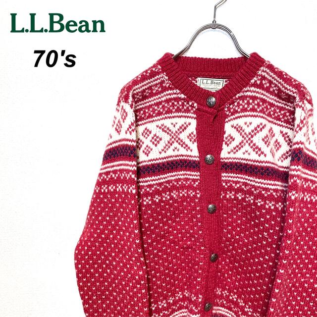 L.L.Bean 70's~80's USA ノルディックカーディガン