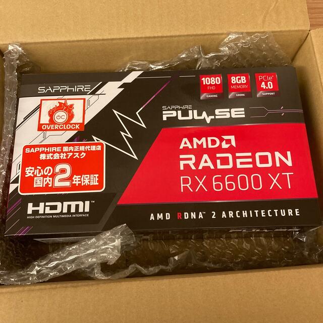 流行 SAPPHIRE AMD RADEON RX6600XT 新品未開封 PCパーツ - bscas.school