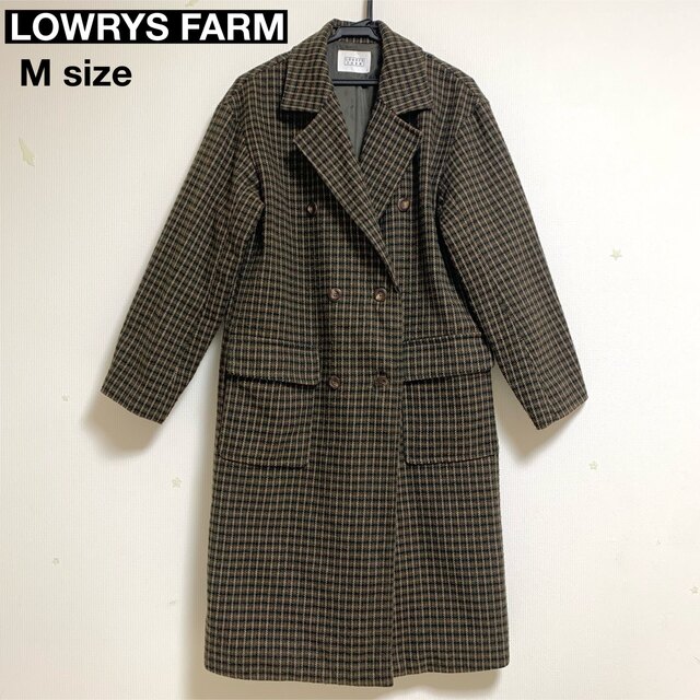 LOWRYS FARM(ローリーズファーム)のローリーズファーム チェック柄チェスターコート レディースのジャケット/アウター(チェスターコート)の商品写真