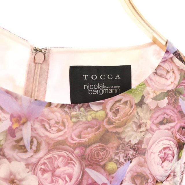 TOCCA(トッカ)のトッカ TOCCA ドレス ワンピース ロング 半袖 花柄 プリント 6 ピンク レディースのワンピース(ロングワンピース/マキシワンピース)の商品写真