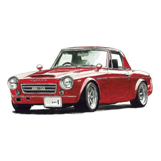 NC-1220 DATSUN SR311限定版画サイン額装有作家平右ヱ門 2