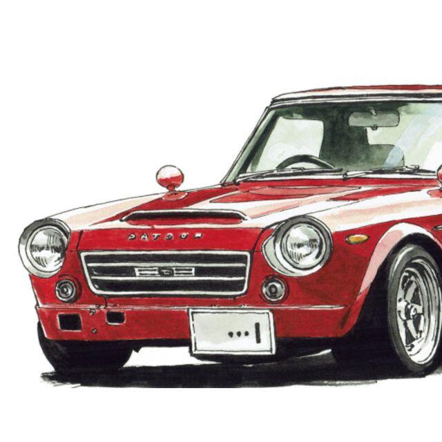 NC-1220 DATSUN SR311限定版画サイン額装有作家平右ヱ門 3