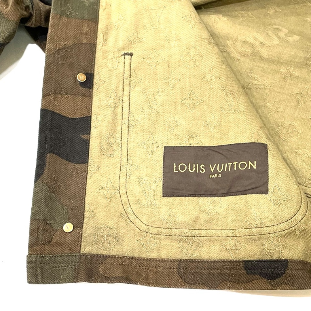 LOUIS VUITTON(ルイヴィトン)のルイヴィトン LOUIS VUITTON Jacquard Denim Chore Coat 1A3FE7 カモフラ トラッカージャケット ジャガードデニム カバーオール コットン グリーン 美品 メンズのジャケット/アウター(カバーオール)の商品写真