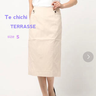 テチチ(Techichi)のTe chichi TERRASSE ストレッチ スカート オフホワイト (ひざ丈スカート)