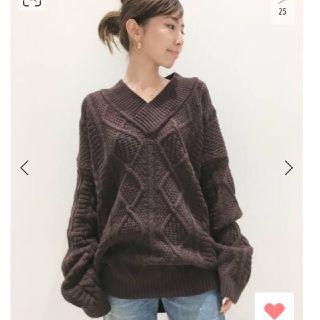 アパルトモンドゥーズィエムクラス(L'Appartement DEUXIEME CLASSE)の【TWINS FLORENCE/ツインズフローレンス】V/N KNIT ブラウン(ニット/セーター)