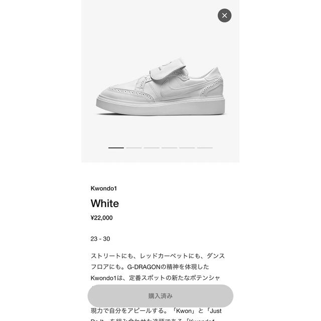 NIKE(ナイキ)のPEACEMINUSONE x Nike Kwondo 1 White 26cm メンズの靴/シューズ(スニーカー)の商品写真