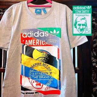 アディダス(adidas)のアディダス 人気 スタンスミス ロゴいっぱい ジャージ Tシャツ タンクトップ(Tシャツ/カットソー(半袖/袖なし))