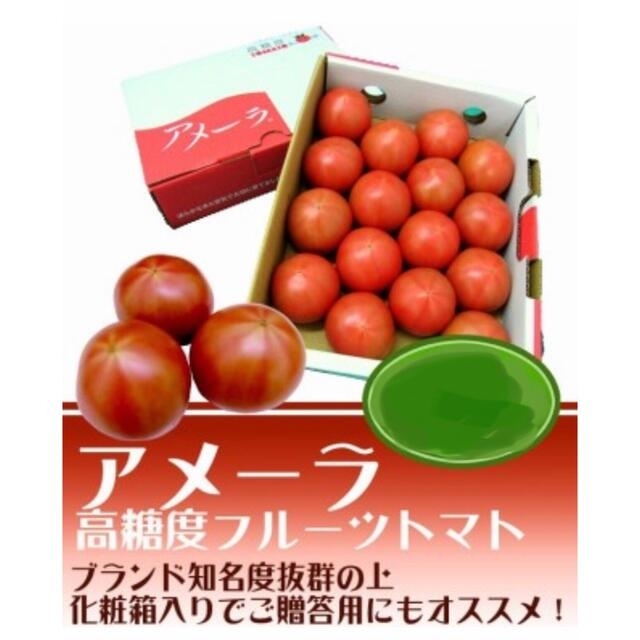 2ケース　アメーラトマト　自信あります！　高糖度　フルーツトマト　品質鮮度抜群！ 食品/飲料/酒の食品(野菜)の商品写真