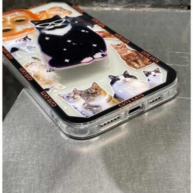 iPhone13pro 13proMax ケース カバー 猫 キャット ソフト  スマホ/家電/カメラのスマホアクセサリー(iPhoneケース)の商品写真