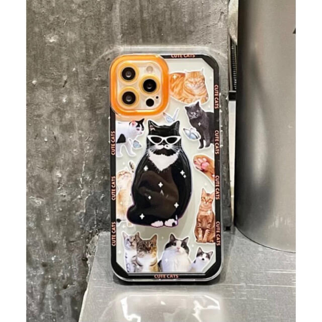 iPhone13pro 13proMax ケース カバー 猫 キャット ソフト  スマホ/家電/カメラのスマホアクセサリー(iPhoneケース)の商品写真